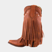 ELD1002 - Bota puntal de barbas crazy bronce